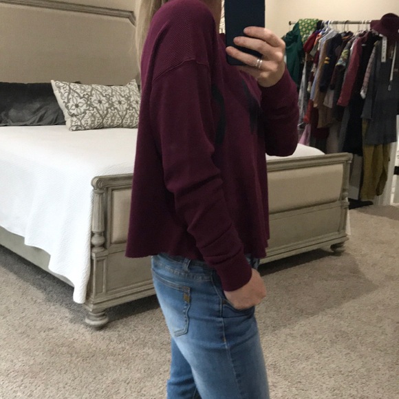 PINK | Crop Waffle-Knit Tee - Picture 7 of 8